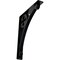 Ekena Millwork Crawley Wrought Iron Bracket, (Triple center brace), Powder Coated Black 2"W x 12"D x 15"H BKTM02X12X15TCR - alternate 1